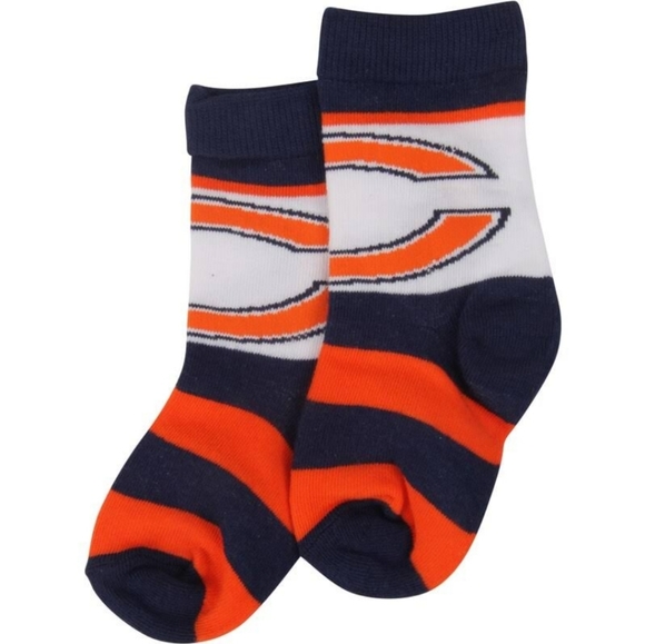 NWT Toddler's Chicago Bears Rugby Quarter Socks - Picture 2 of 5